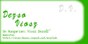dezso viosz business card
